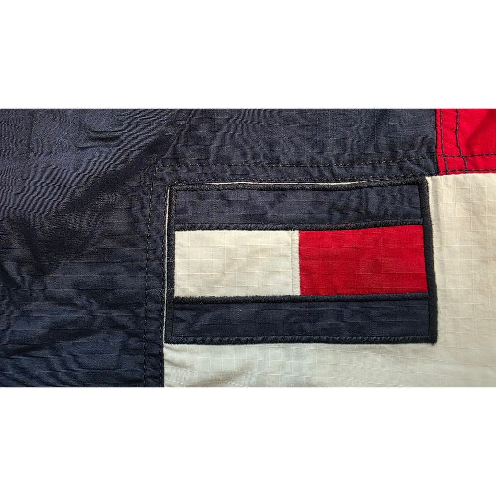 Tommy Hilfiger Men's Swim Trunks XXL Navy Blue Red Colorblock Mesh Lined Shorts - Picture 7 of 9
